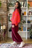 Big Softie Leopard Roo Knit Aperol & Hot Pink